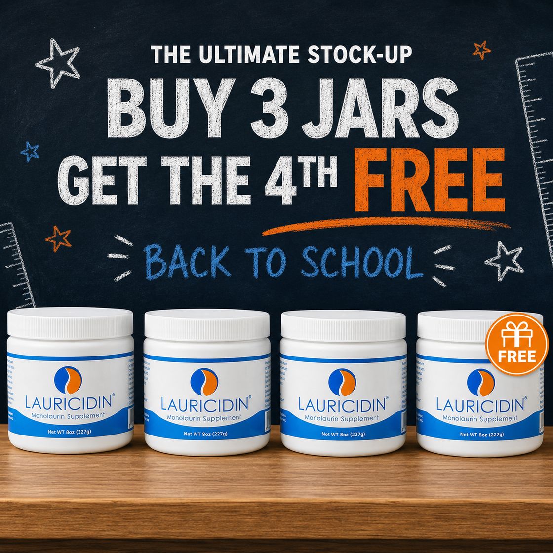 Buy 3 jars, get the 4th FREE