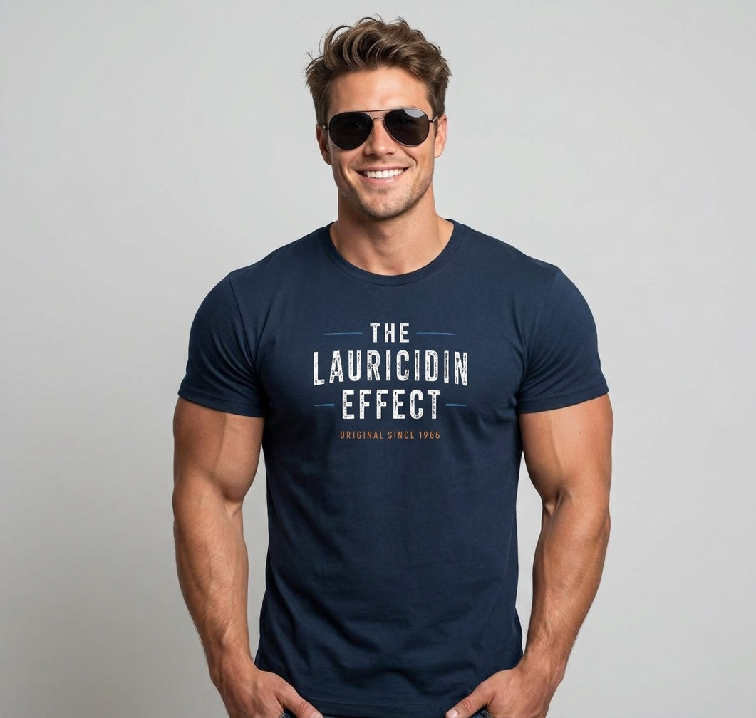 The Lauricidin Effect (Men's Dark Blue T-Shirt)