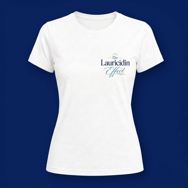 The Lauricidin Effect (Women's White T-Shirt - Small Logo)