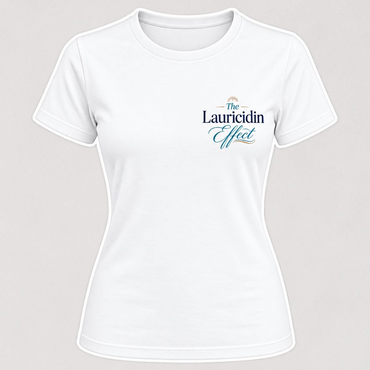 The Lauricidin Effect (Women's White T-Shirt - Small Logo)
