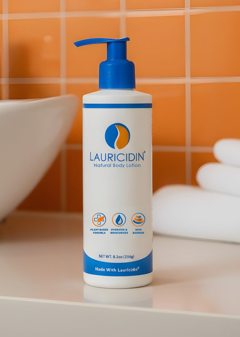 Lauricidin naturally hydrating body lotion.