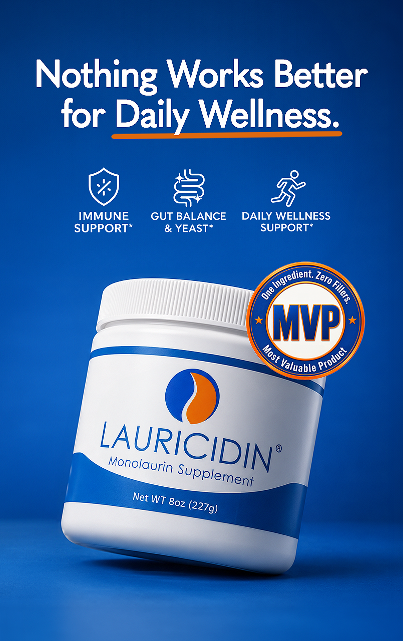Lauricidin daily wellness support and original monolaurin jar